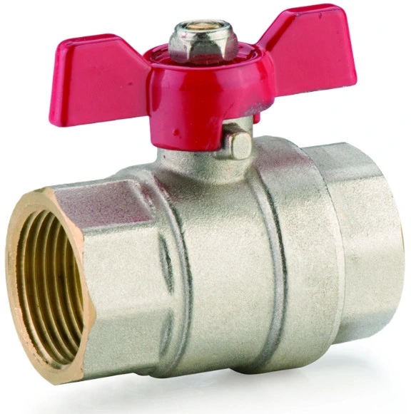 OEM Brass Ball Valve with Aluminum Butterfly Handle F/M Thread