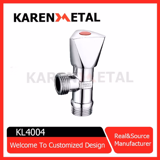 Acier inoxydable en laiton d'OEM Ss 1/2 salle de bains d'arrêt de siège vanne d'angle à double globe de 90 degrés