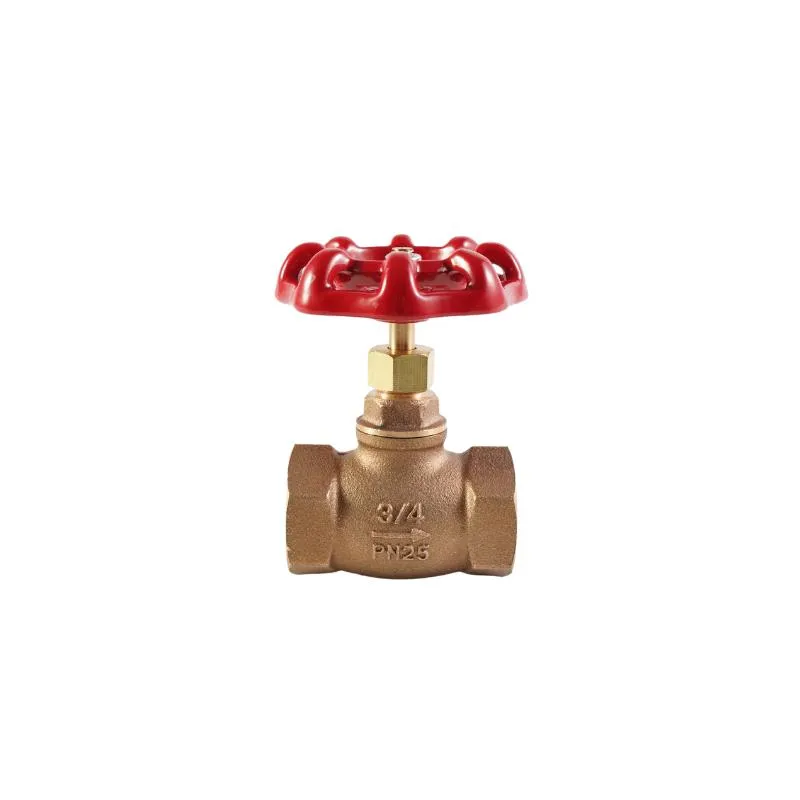 Vanne d'arrêt en laiton bronze de haute qualité à chaud avec volant rouge